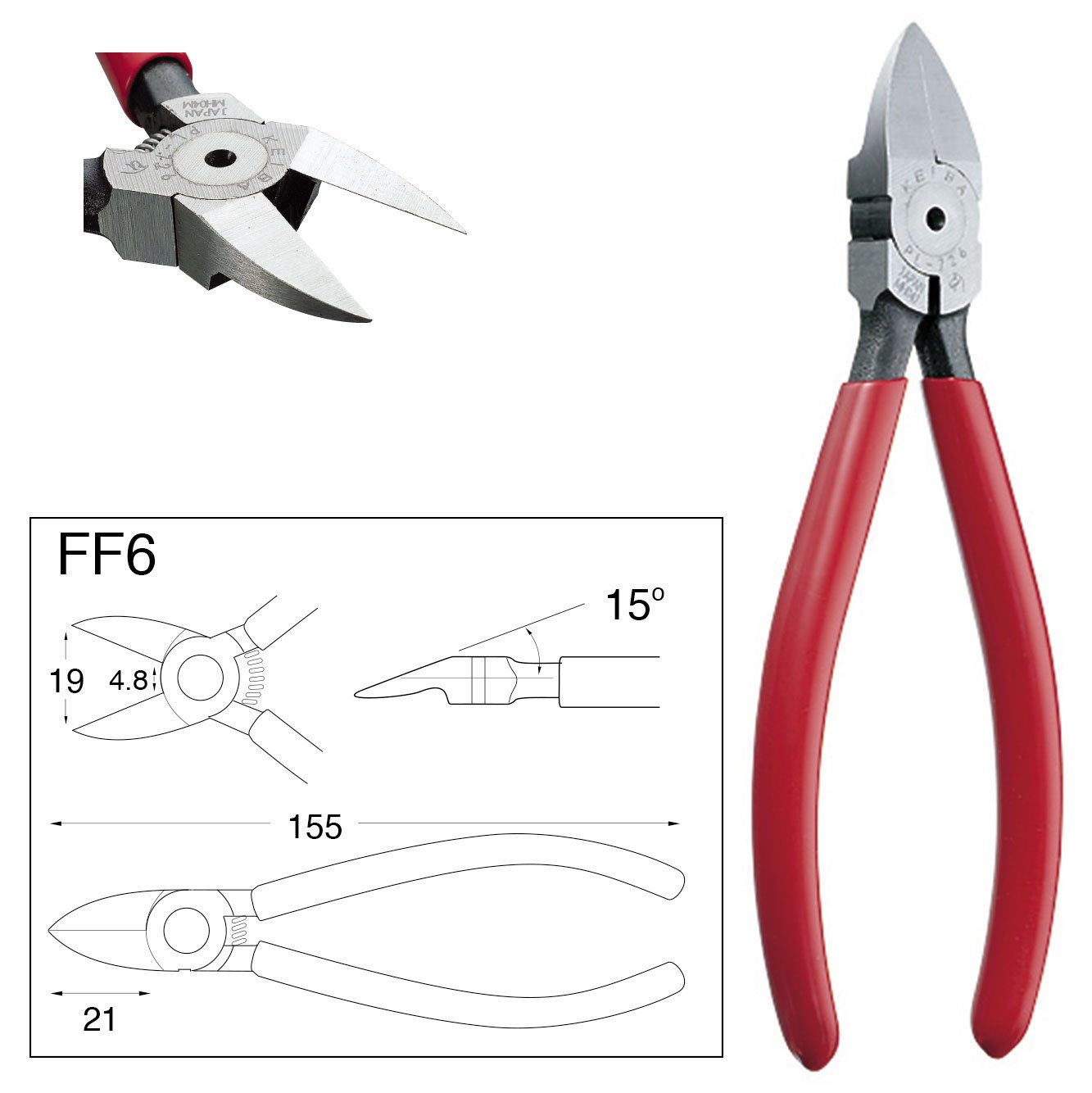 Gate Cutter - Plastic Cutting Pliers- Flat Face Gate Cutters