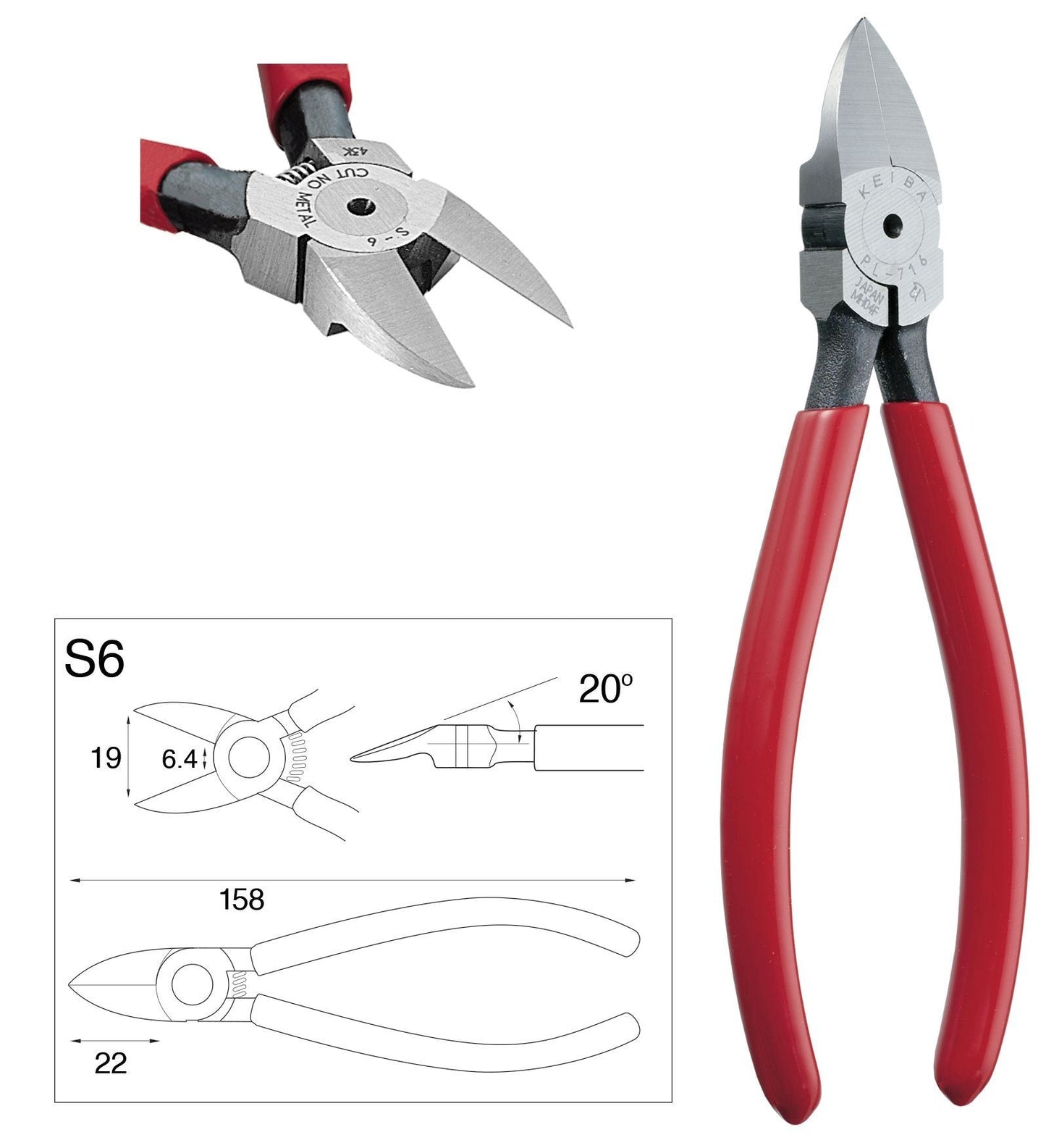 Gate Cutter - Plastic Cutting Pliers- Round Back